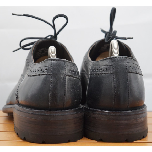 New! FREEBIRD Steven George Black Brogue Leather Oxford Wingtip Shoes Size 10 - Picture 7 of 14